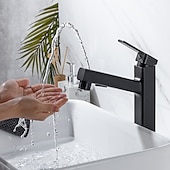 cheap Classical-Bathroom Sink Faucet - Pull out / Pullout Spray Electroplated Centerset Single Handle One HoleBath Taps