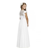 preiswerte Kleider für die Blumenmädchen-Blumenmädchenkleid Mädchen Partykleid Leistung Hochzeit Party Mode Prinzessin einfarbig Kurzarm Rundhalsausschnitt Schwarz Weiß
