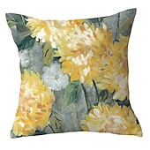 cheap Floral &amp; Plants Style-Spring Double Side Cushion Cover 1PC Soft Decorative Square Throw Pillow Cover Cushion Case Pillowcase for Sofa Bedroom Superior Quality Machine Washable