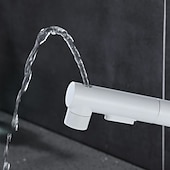 お買い得  クラシカル-洗面台用蛇口-回転可能/クロームを引き出す/電気メッキ/塗装仕上げセンターセットシングルハンドル1ホールバスタップ