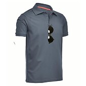 cheap Men&#039;s Classic Polo-Men&#039;s Hiking Tee shirt Top Outdoor Breathable Quick Dry Lightweight Black Green khaki Fishing Climbing Beach