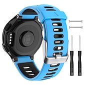 Недорогие Ремешки для часов Garmin-Ремешок для часов для Garmin Forerunner 220/230/235/620/630/735XT Approach S20 / S6 / S5 силиконовый Замена Ремень с помощью инструмента для удаления Дышащий Спортивный ремешок Браслет