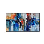 رخيصةأون لوحات تجريدية-هانغ رسمت النفط الطلاء رسمت باليد عمودي تجريدي مناظر طبيعية كلاسيكي الحديث بدون إطار داخلي