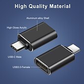 halpa Kaapelit-4 kpl usb c naaras-urossovitin tyyppi c usb-sovitin usbc virtalaturin kaapelin muunnin iphone 13 12 mini pro max, samsung galaxy s22, ipad mini air pro i-watch series 7