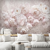 economico Carta da parati-murale 3d carta da parati autoadesiva fiore rosa rivestimento murale adesivo pellicola peel and stick vinile rimovibile pvc materiale impermeabile decorazioni per la casa più dimensioni