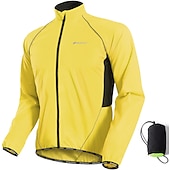 cheap Men&#039;s Jackets &amp; Gilets-Nuckily Men&#039;s Cycling Jacket Rain Jacket Packable Waterproof Windproof UV Protection Bike Jacket Windbreaker Mountain Bike MTB Road Bike Cycling City Bike Cycling Black White Yellow Bike Wear