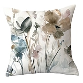cheap Floral &amp; Plants Style-Spring Double Side Cushion Cover 1PC Soft Decorative Square Throw Pillow Cover Cushion Case Pillowcase for Sofa Bedroom Superior Quality Machine Washable