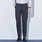 economico Sottile-Per uomo pantaloni della tuta Pantaloni Chino Pantaloni casual Tasche Gamba dritta Liscio Comfort Ufficio Attività commerciale Informale Streetwear Moda Nero Grigio chiaro