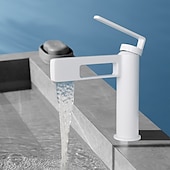 abordables Classiques-Robinet de lavabo de salle de bain, robinet de salle de bain noir, robinets de bain en forme de pistolet à un trou en laiton (noir/gris/chrome/doré)