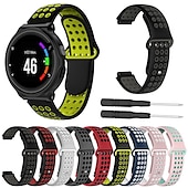 זול רצועות שעונים של Garmin-צפו בנד ל גרמין Forerunner 220/230/235/620/630/735XT Approach S20 / S6 / S5 סיליקון רך תַחֲלִיף רצועה עם כלי ההסרה מתכוונן רצועת ספורט צמיד