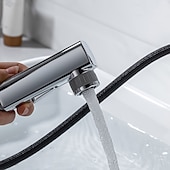 cheap Classical-Bathroom Sink Faucet - Pull out / Pullout Spray Electroplated Centerset Single Handle One HoleBath Taps