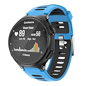 Недорогие Ремешки для часов Garmin-Ремешок для часов для Garmin Forerunner 220/230/235/620/630/735XT Approach S20 / S6 / S5 силиконовый Замена Ремень с помощью инструмента для удаления Дышащий Спортивный ремешок Браслет