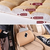 cheap Car Seat Covers-2PCS Universal Flocking Cloth Car Seat Cover – Four Seasons, Built-In Storage, Easy to Install, Interior Protector