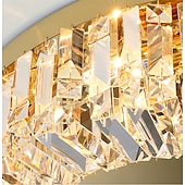cheap Unique Chandeliers-50/60/80 cm Chandelier LED Crystal Ceiling Light Circle Design Unique Design Flush Mount Lights Stainless Steel LED Nordic Style 110-120V 220-240V