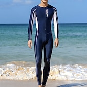 voordelige Overhaaste bewakers-Rashguard heren duikpak zwemkleding voor het hele lichaam upf50+ badpak met ritssluiting aan de voorkant uv-zonbescherming ademend hoge elasticiteit lange mouwen - zwemmen duiken surfen snorkelen