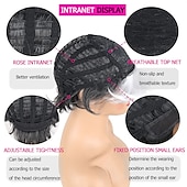 economico parrucca più vecchia-parrucche grigie brevi parrucche grigie per le donne bianche pixie cut parrucca con la frangetta parrucche di capelli grigi per le donne grigio ombre parrucca di capelli ricci sintetici grigio pixie