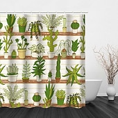 levne Sprchové závěsy-Sprchový závěs s háčky 180cm*180cm (70&quot;*70&quot;) polyesterový prátelný voděodolný vzor tropických deštnych rostlin jako domácí dekorace koupelna