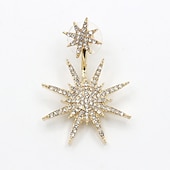 cheap Earrings-1pc Stud Earrings Jacket Earrings For Women&#039;s Crystal Party Wedding Birthday Cubic Zirconia Rhinestone Star Galaxy Star of David Gold / Casual / Daily