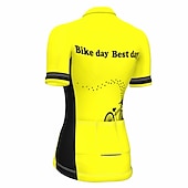 abordables Maillots pour femmes-Femmes Maillot de cyclisme Graphique Drôle Manche Courte Cyclisme Maillot Top avec 3 poches arrière VTT Vélo tout terrain Cyclisme sur route Séchage Rapide Bandes réfléchissantes Poche Arrière