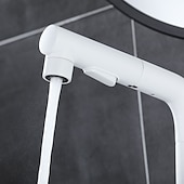 お買い得  クラシカル-洗面台用蛇口-回転可能/クロームを引き出す/電気メッキ/塗装仕上げセンターセットシングルハンドル1ホールバスタップ