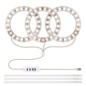 Χαμηλού Κόστους Φώτα Ανάπτυξης Φυτών-angel grow light 4 ή 3 δακτυλίους dc5v usb φυτολάμπα για φυτά led full spectrum λάμπα για σπορόφυτα φυτών εσωτερικού χώρου παχύφυτα λουλουδιών σπιτιού 1τμχ