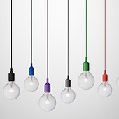 olcso Sziget lámpák-10 cm-es egyedi kialakítású színes függőlámpa led egyfejű műanyag modern bár led izzók 85-265v