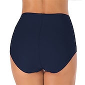 abordables Surf, plongée &amp; snorkeling-Femme Short de Bain Natation Bas de bikini taille haute Respirable Séchage rapide Poids Léger Bas Taille haute Froncé Natation Plage Sports nautiques Couleur Pleine Eté / Elastique