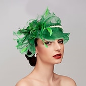 preiswerte Faszinator-Federn  Netz Fascinator  Hüte  Kopfstück mit Feder  Kappe  Blume 1 Stück Hochzeit  Pferderennen  Melbourne Cup Kopfstück für einen beeindruckenden Look am Renntag