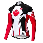 abordables Maillots Hombre-Hombre Maillot de Ciclismo Estampado Letra y Número Rusia Manga Larga Bicicleta Maillot Camiseta con 3 bolsillos traseros MTB Bicicleta Montaña Ciclismo Carretera Secado rápido Transpirabilidad Suave