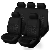 abordables Fundas de asiento para coche-Funda de asiento de automóvil de 5 asientos completamente rodeada funda de tela StarFire 95% universal lavable transpirable multicolor