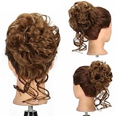 baratos Puxos-rabo de cavalo de extensão de cabelo de peruca de coque com elástico elástico updo peruca de rabo de cavalo extensões de cabelo sintético scrunchies apliques de rabo de cavalo para mulheres