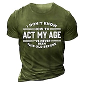 ieftine Tricouri amuzante pentru bărbați-Bărbați Scrisă Imprimeu Grafic Tricou Tricouri grafice Tricouri amuzante Tricouri cu slogan cămăși retro Manșon scurt Tricou Tipărire 3D Stil Nautic Cămașă Epocă Sport Modă În aer liber Stradă Zilnic