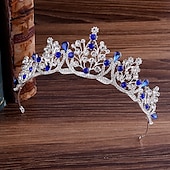 preiswerte Diademe &amp; Krone-Krone Tiara Legierung Hochzeit Einfach Braut Mit Metallkopfschmuck Kopfbedeckung Kleid beeindrucken