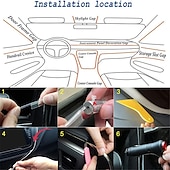 abordables Guirlandes lumineuses USB-Éclairage intérieur de voiture à LED RVB 5 en 1 avec bande de fil EL flexible contrôlée par application pour les décorations de Noël à la maison