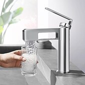 abordables Classiques-Robinet de lavabo de salle de bain, robinet de salle de bain noir, robinets de bain en forme de pistolet à un trou en laiton (noir/gris/chrome/doré)