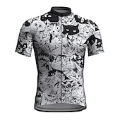 preiswerte Radtrikot Herren-Herren Radtrikot fahrradbekleidung Fahrradtrikot Kurzarm Fahhrad Trikot Shirt mit 3 Gesäßtaschen MTB Mountain Rennrad Atmungsaktiv Schnelltrocknend Feuchtigkeitsableitung Reflexstreiffen Schwarz Rot