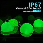 voordelige Onderwaterverlichting-Drijvende zwembad verlichting 6 stks 2 stks 16 kleur veranderende rgb led bal lichten ip67 waterdicht 7.8 cm hot tub nachtverlichting zwembad speelgoed