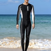 voordelige Overhaaste bewakers-Rashguard heren duikpak zwemkleding voor het hele lichaam upf50+ badpak met ritssluiting aan de voorkant uv-zonbescherming ademend hoge elasticiteit lange mouwen - zwemmen duiken surfen snorkelen