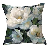 cheap Floral &amp; Plants Style-Spring Double Side Cushion Cover 1PC Soft Decorative Square Throw Pillow Cover Cushion Case Pillowcase for Sofa Bedroom Superior Quality Machine Washable