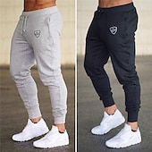 voordelige Joggingbroeken-Voor heren Joggingbroeken Jogger Broek Trainingsbroek Trekkoord Elastische taille Geometrisch patroon Buitensporten Sportkleding Leger groen Zwart