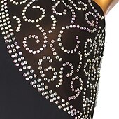 preiswerte Kleidung für lateinamerikanische Tänze-Tanz-Salsa-Latin-Tanzkleid mit Kristallen/Strasssteinen, Damen-Performance, ärmellos, Spandex