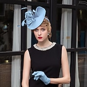 voordelige Fascinators &amp; Hoeden-polyester fascinators kentucky derbyhoed met veer 1pc herfst bruiloft / speciale gelegenheid / feest / avond hoofddeksel