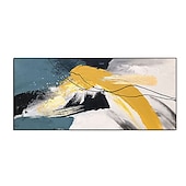 お買い得  油絵-ハング塗装油絵 手描きの 縦式 抽象画 風景 クラシック 近代の インナーフレームなし(枠なし)