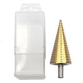 お買い得  ドリルビットセット-hss ステップ ドリル ビット チタン 4mm-45mm プラスチック チューブ包装シャンク、木材および金属用、4 mm から 45 mm までの 5-19 ステップ サイズ