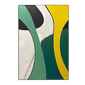 voordelige Abstracte schilderijen-olieverfschilderij handgemaakte handgeschilderde kunst aan de muur moderne kleur eenvoudige lijn abstract huisdecoratie decor gerold canvas geen frame niet uitgerekt