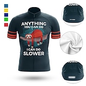 halpa Miesten pelipaidat-Miesten Pyöräily jersey Hauska Laiskiainen Lyhythihainen Pyörä Villapusero Topit 3 takataskulla Maastopyöräily Maantiepyöräily Nopea kuivuminen Heijastinraidat Takatasku Kosteuden siirtävä Urheilu