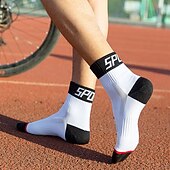 cheap Cycling Clothing Accessories-Compression Socks Athletic Sports Socks Crew Socks Cycling Socks Men's Football / Soccer Cycling / Bike Breathable Wearable 1 Pair Winter Solid Color Chinlon Black White Orange M L XL