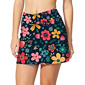 economico Pantaloni, pantaloncini e gonne da donna-21Grams Per donna Gonna da ciclismo Bicicletta Pantaloni Ciclismo da montagna Cicismo su strada Gli sport Botanico floreale Pad 3D Ciclismo Traspirante Asciugatura rapida Verde Viola Poliestere