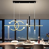 abordables Luces colgantes-Proyector de luz colgante led, luz de lujo para comedor, personalidad creativa, candelabro de barra de cielo estrellado