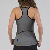 levne Dámské dresy-21Grams® Dámské Krátký rukáv Cyklovesta Léto Spandex Šedá Pevná barva Kolo Vrchní část oděvu Horská cyklistika Silniční cyklistika Rychleschnoucí Odvod vlhkosti Sportovní Oblečení / Elastické
